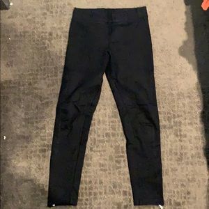 Leggings with side zip